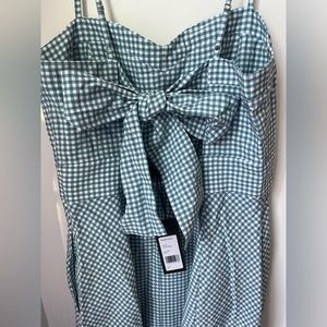 NEW WITH TAGS Hunter Bell sundress, blue striped and bow detail on back